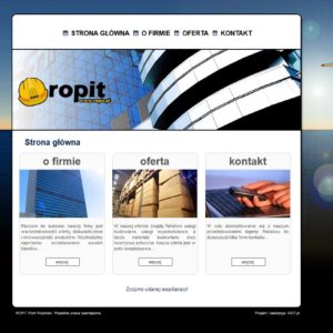 Stara strona internetowa firmy Ropit